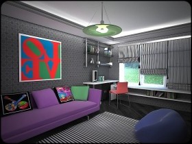 Комната для подростка в стиле поп-арт