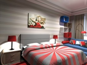 Дизайн спальни поп-арт