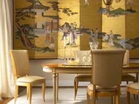 Китайская ширма в качестве декора комнаты