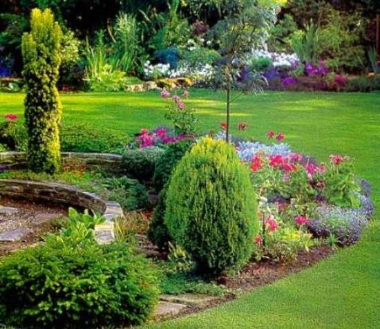 Цветы и кустарники "модернистского сада"