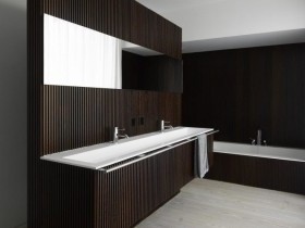 Дизайн ванной комнаты в стиле модернизм