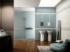 Интерьер ванной комнаты стиля модернизм