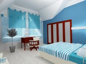 Оформление спальни в морском стиле