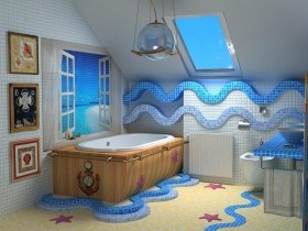 Оформление ванной в морском стиле