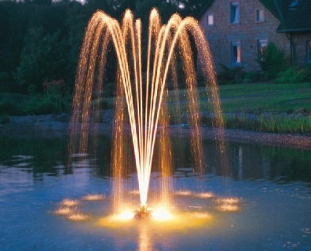 Подсветка струи фонтана