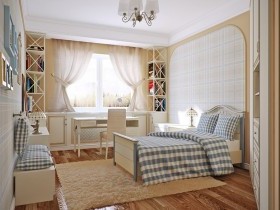 Традиционный прованс в интерьере спальни