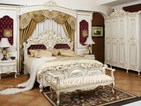 Дизайн кровати в стиле рококо