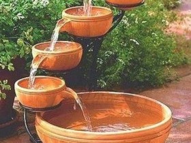 Идея оформления садового фонтана
