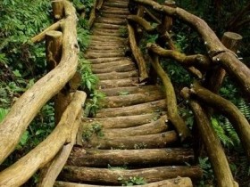 Садовая лестница из дерева