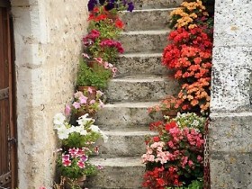 Садовая лестница из бетона