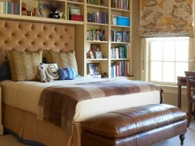 Современный интерьер спальни в стиле сафари