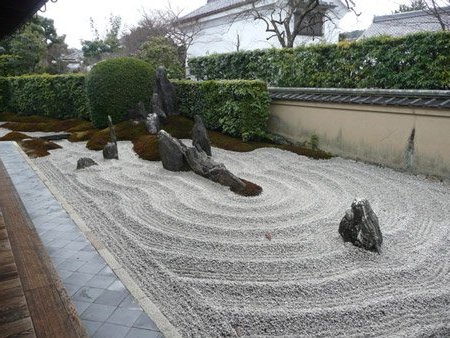 Пример японского каменного сада