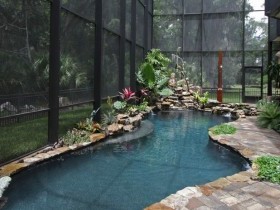 Дизайн закрытого бассейна на даче